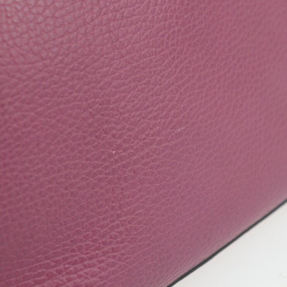 GUCCI Interlocking G Tote Bag Leather Purple Shoulder - Picture 5 of 9